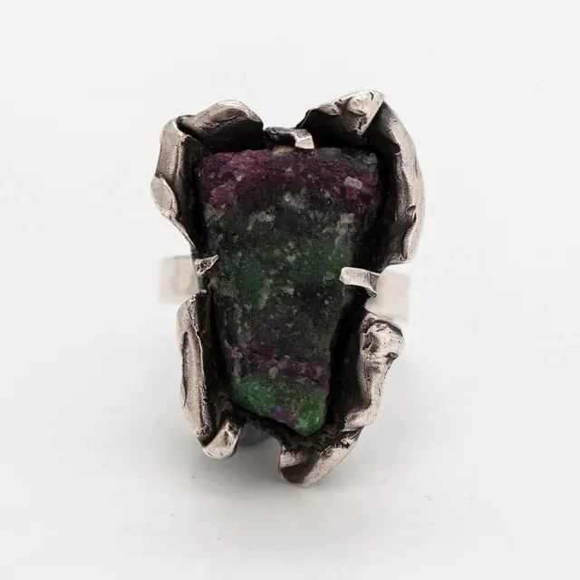 Reino Saastamoinen, ring, zoisit, sillver, 1974.