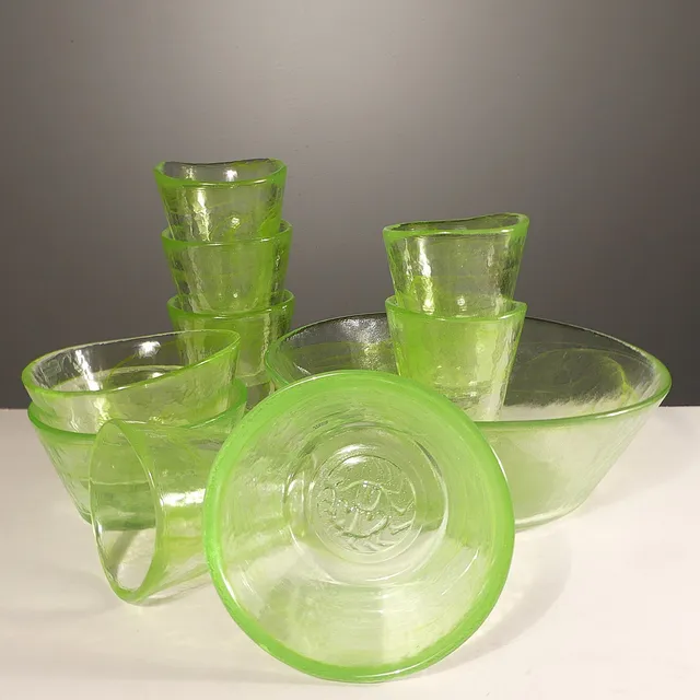 ULRICA HYDMAN-VALLIEN. SKÅLAR OCH GLAS, 10 delar, "Mine", Kosta Boda.