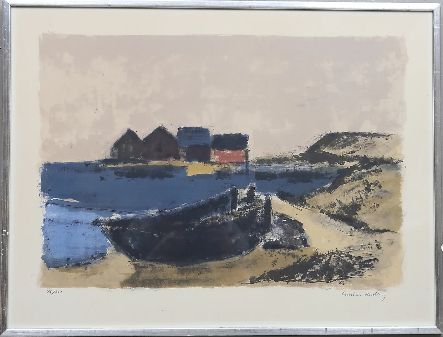 GUSTAV RUDBERG. Litografi, signerad och numrerad 43/360. — Engravings & Prints — Gomér & Andersson Linköping