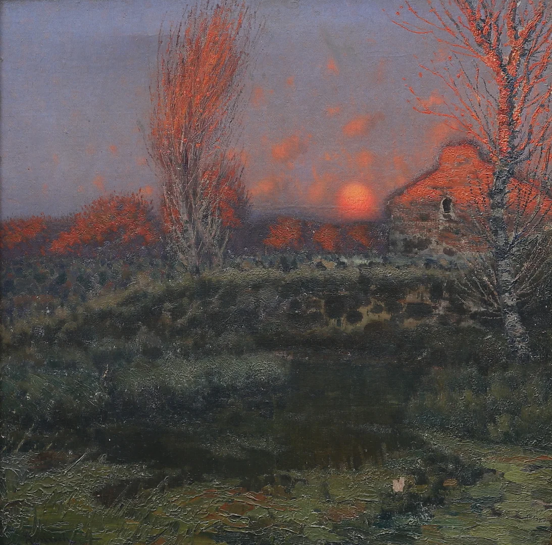 NICOLAU RAURICH. Twilight landscape. — Paintings — Balclis
