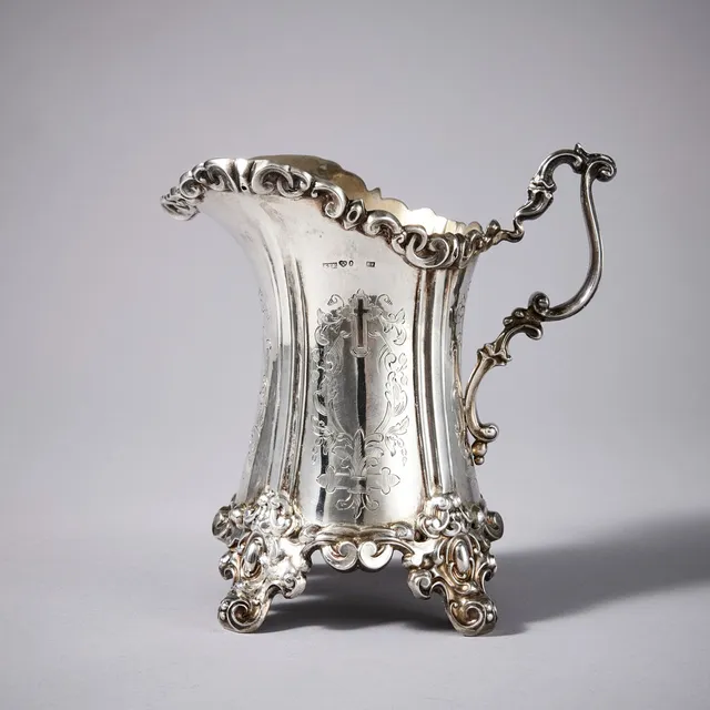 GUSTAF THEODOR FOLCKER, kanna, silver, Stockholm. Götiska modellen.