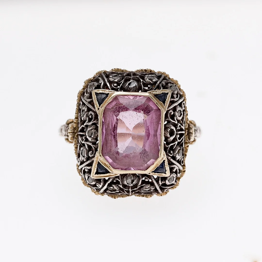 Noucentist gemstons ring, first third of the 20th Century. — Rings — Balclis