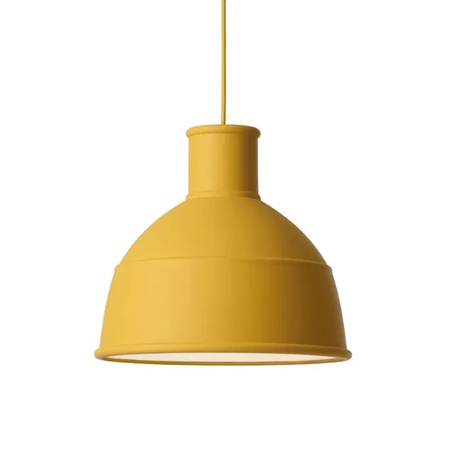 Form Us With Love for Muuto. Fire pendler model 'Unfold', mustard (4)