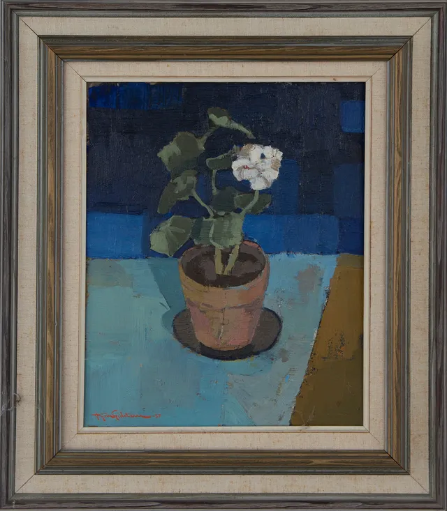 BJÖRN GIDSTAM. OLJA på duk, signerad, daterad 1957.