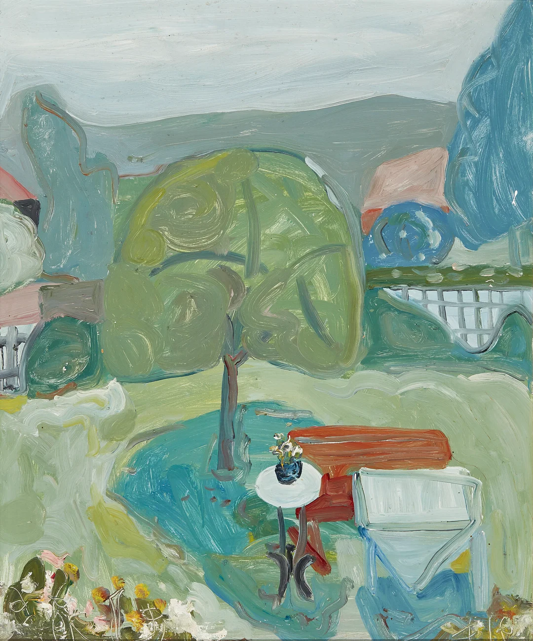 Weidemann, Jakob — Fra en hage, ca. 1950 — Kunst/Maleri — Blomqvist