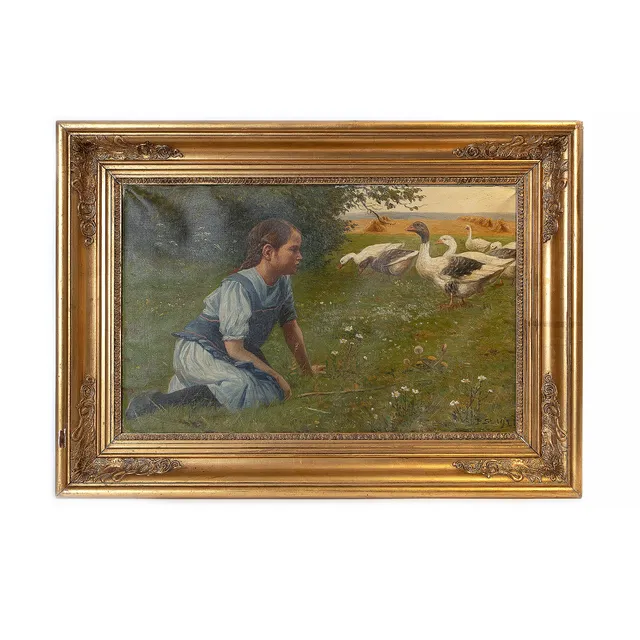 OIDENTIFIERAD KONSTNÄR. Olja oå duk, signerad P St, 1921.