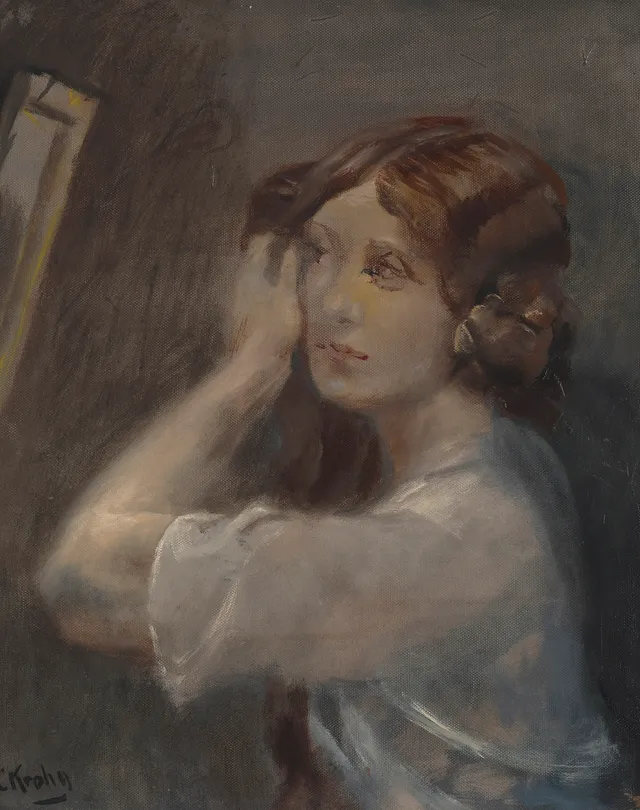 Krohg, Christian — Kvinne som speiler seg