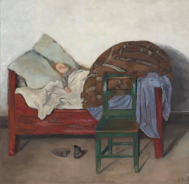 Krohg, Christian — "Sovende barn, Maren Sofie Gaihede" Skagen