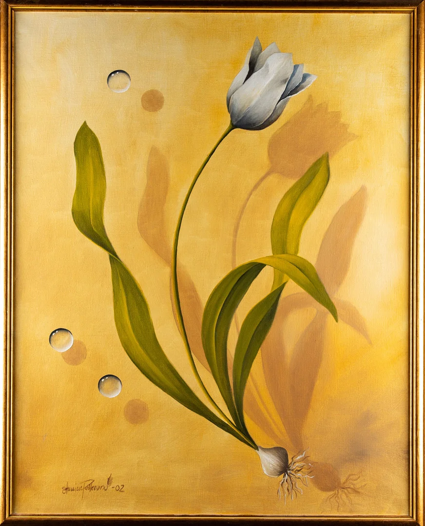 ANNICA PETTERSSON. "Tulpan", Olja på duk, signerad, 2002. — Paintings — Norrlands Auktionsverk