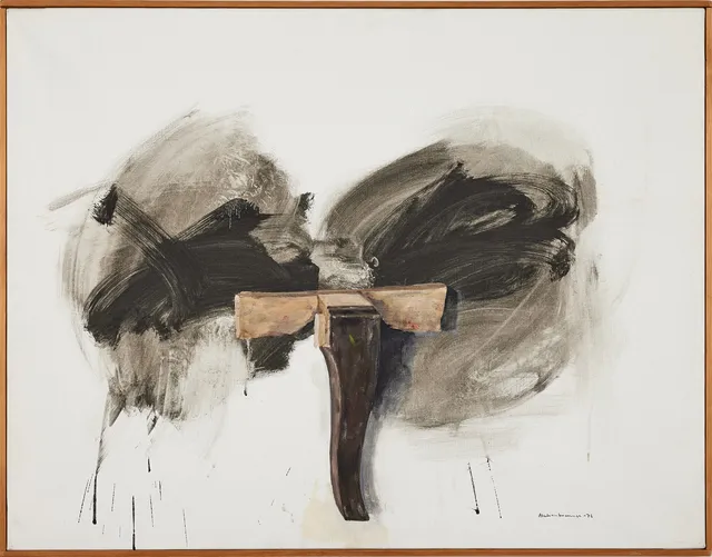 LENNART ASCHENBRENNER. Tecken, olja på duk, 62 x 80 cm.