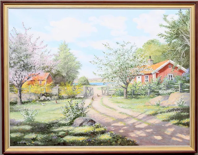 ALEXANDER KUNICKI. Olja på duk, signerad.