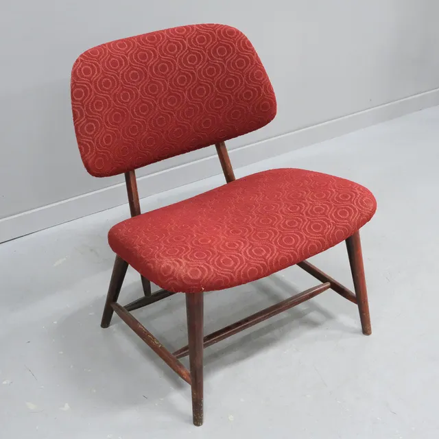 ALF  SVENSSON. FÅTÖLJ. "TeVe" UR SERIEN BRA BOHAG. STUDIO, LJUNGS INDUSTRIER AB. 1950-TAL.
