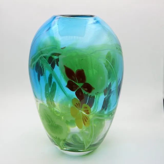 BERIT JOHANSSON. MURANO DESIGNER GLASVASE.