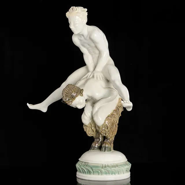 MAX HERMANN FRITZ. Figurin, porslin, Hutschenreuther, Tyskland. Art Deco, 1920/30-tal.