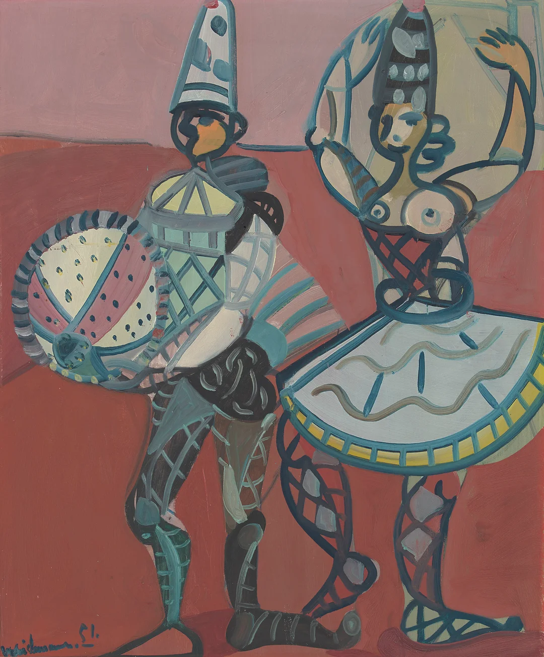 Weidemann, Jakob — Gjøglere, 1951 — Kunst/Maleri — Blomqvist