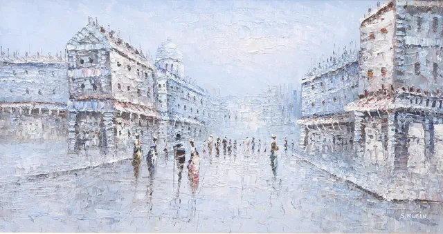 GERTRUD KLEIN. Paris, olja på duk, signerad.