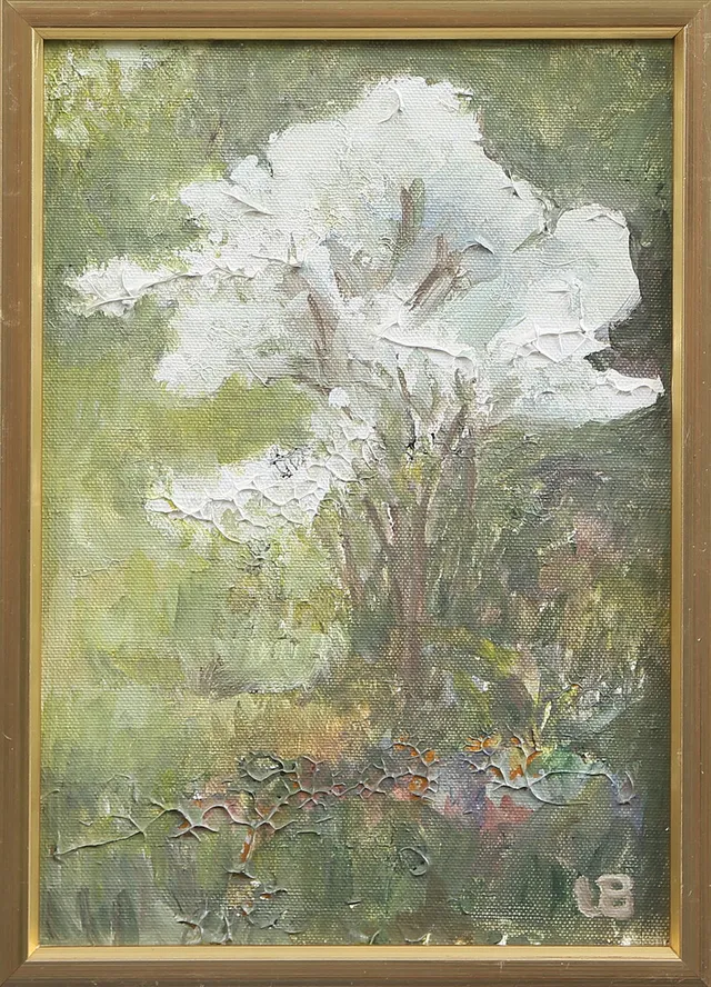 ULLA BERTHELS. OLJA på pannå, signerad, 1900-tal.