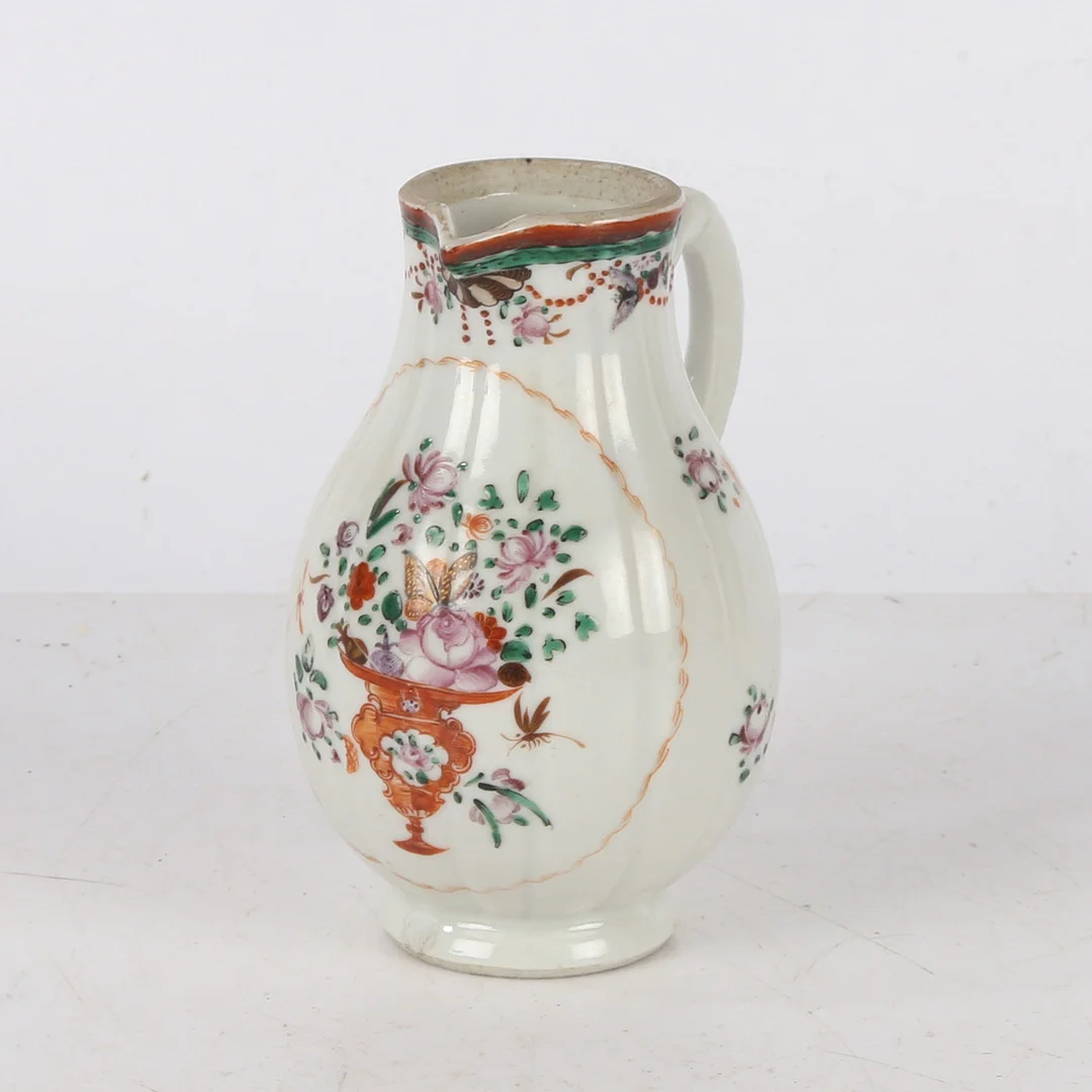 A 18TH CENTURY PORCELAIN SPARROW BEAK JUG, ENGLISH CIRCA 1780. — European — Bishop & Miller
