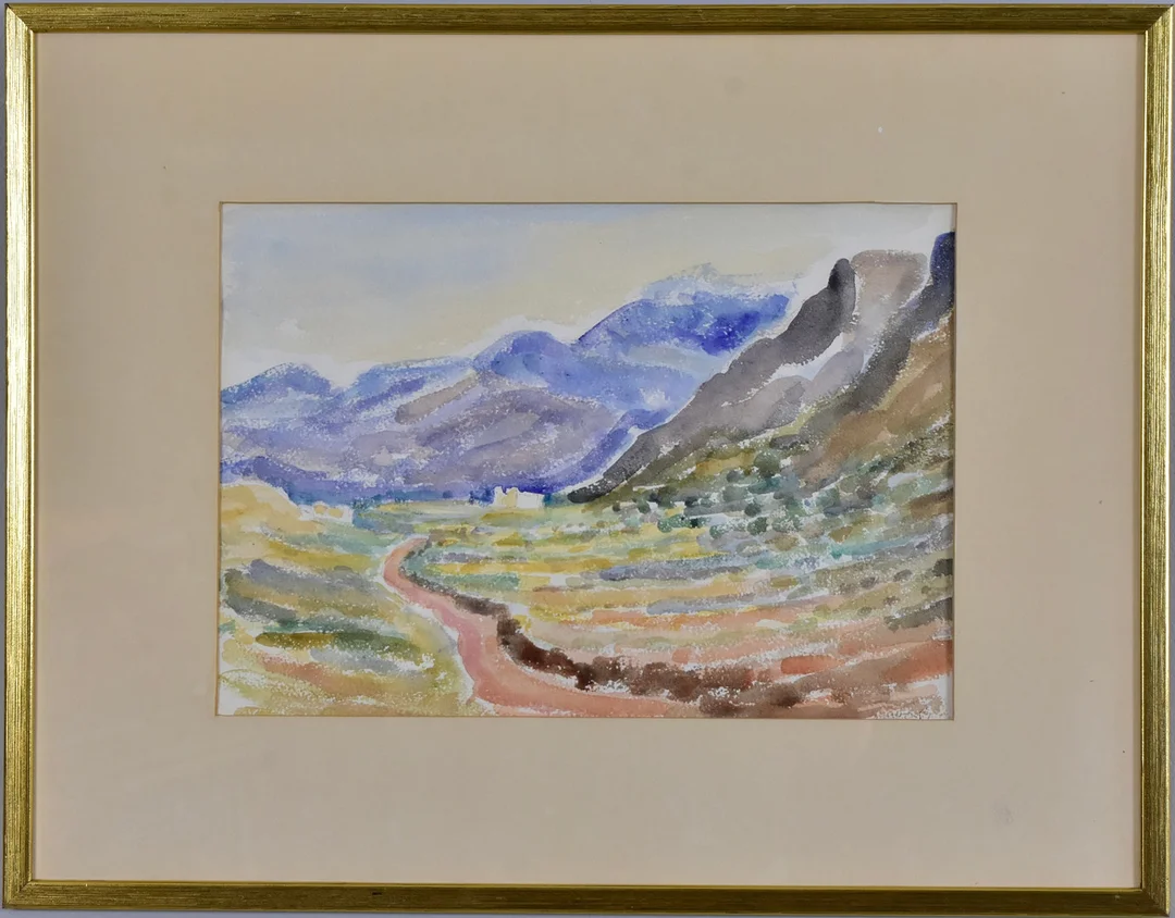 SIGNE LANJE. Akvarell. — Paintings — Halmstads Auktionskammare