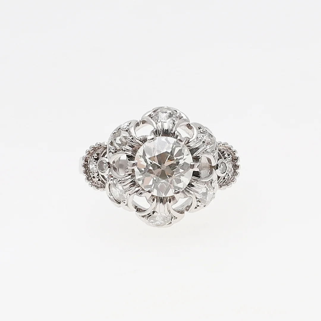 Solitaire ring, mid 20th Century. — Rings — Balclis