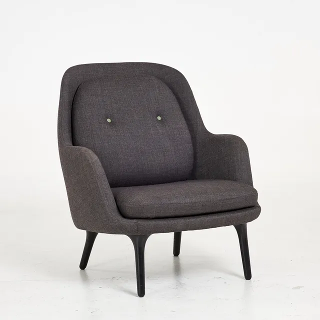 JAIME HAYON. Fåtölj, "Fri", samtida, Fritz Hansen, Danmark, textilklädsel, plakettmärkt.