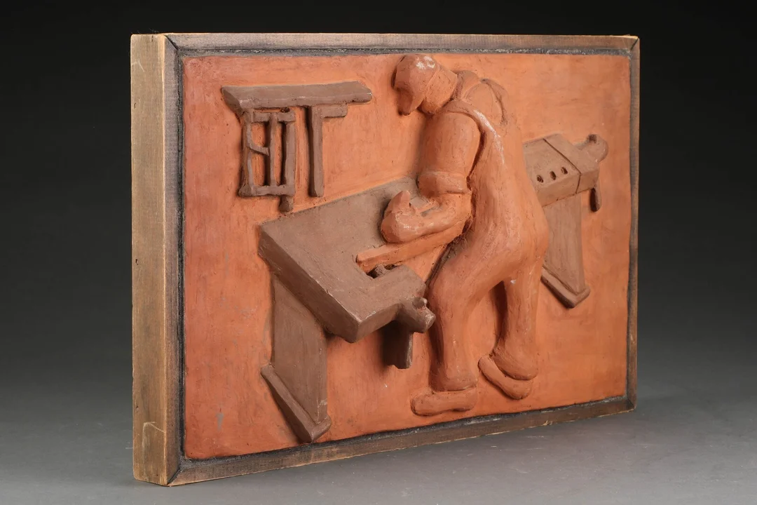 Ubekendt kunstner. Relief af brændt ler — Paintings and sculptures/Other pictorial art and sculptures — Lauritz