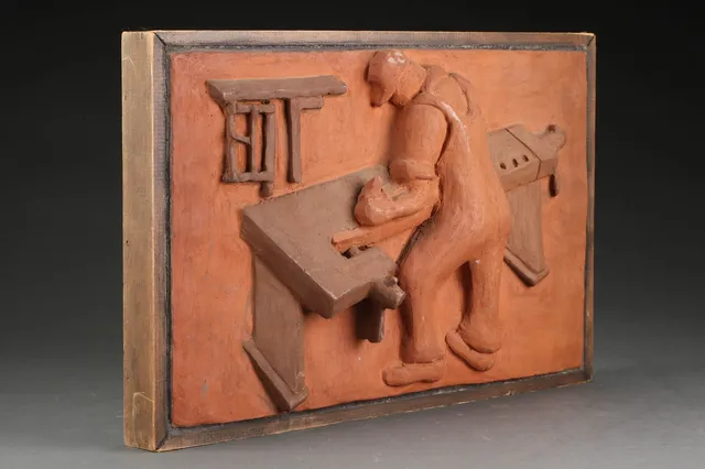 Ubekendt kunstner. Relief af brændt ler