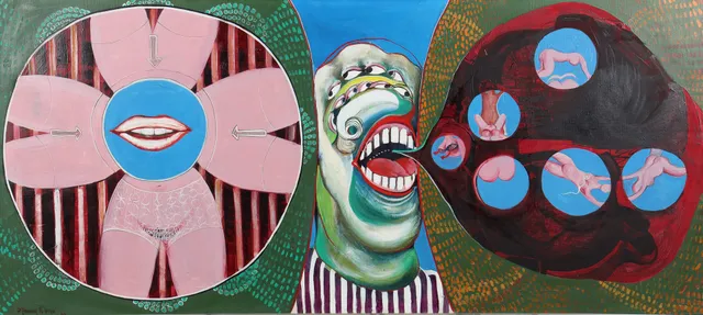 BERT JOHNNY NILSSON (1934-2004). "He tells you a lie", olja på duk.