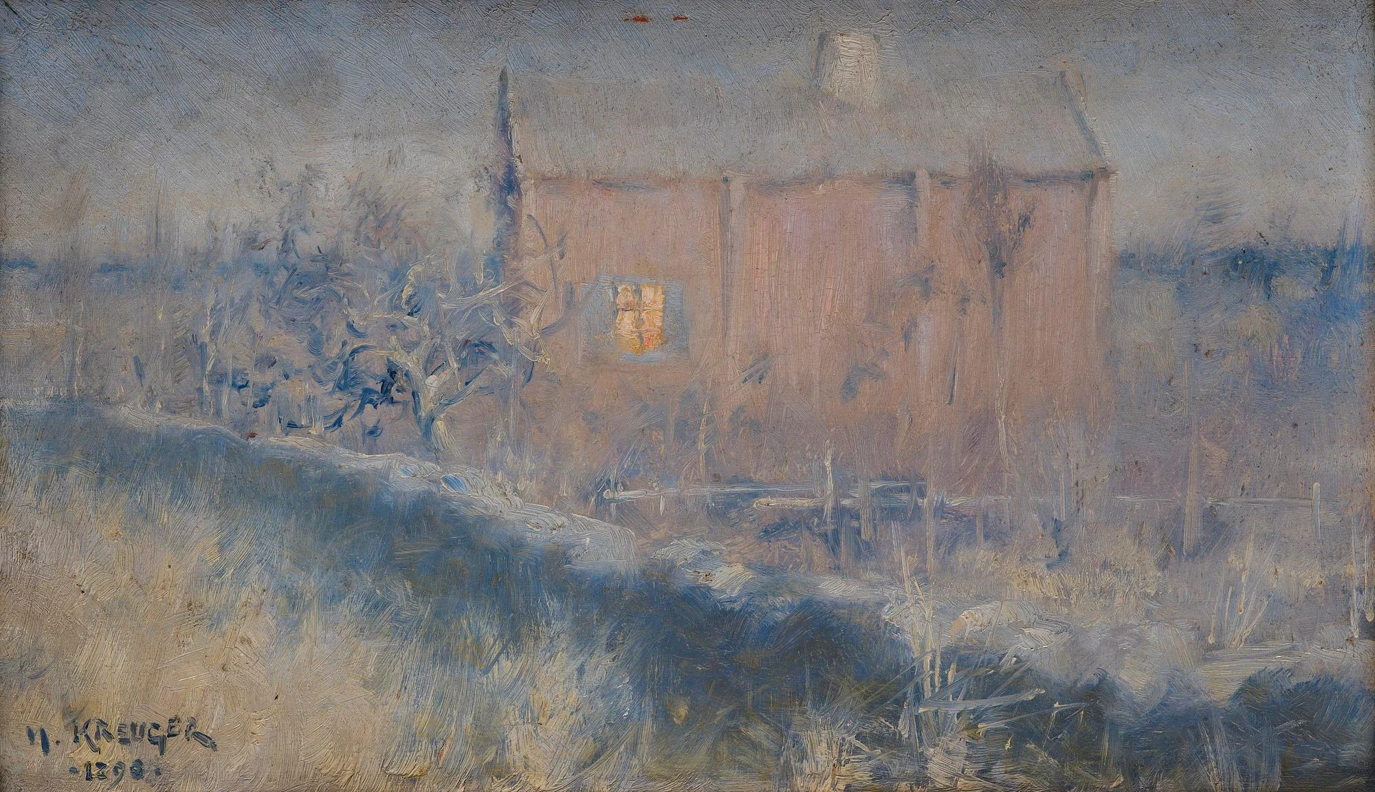 Nils Kreuger, "Månsken" (Motiv från Kalmartrakten). — Bukowskis
