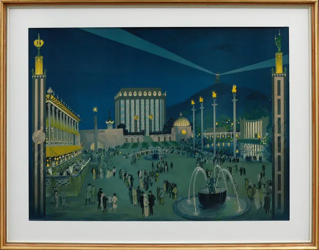 ALFRED PROESSDORF. Utställningsaffisch, Göteborgsutställningen 1923.