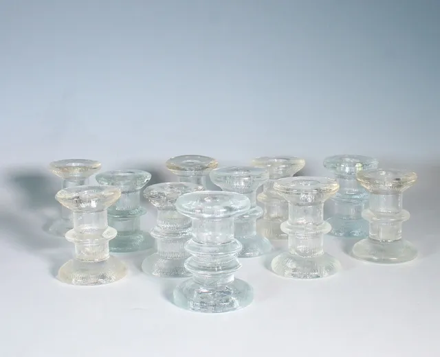 Konvolut Kerzenhalter aus Glas (11).