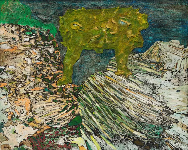 Enrico Baj, "J'etais la sur ces montagnes".