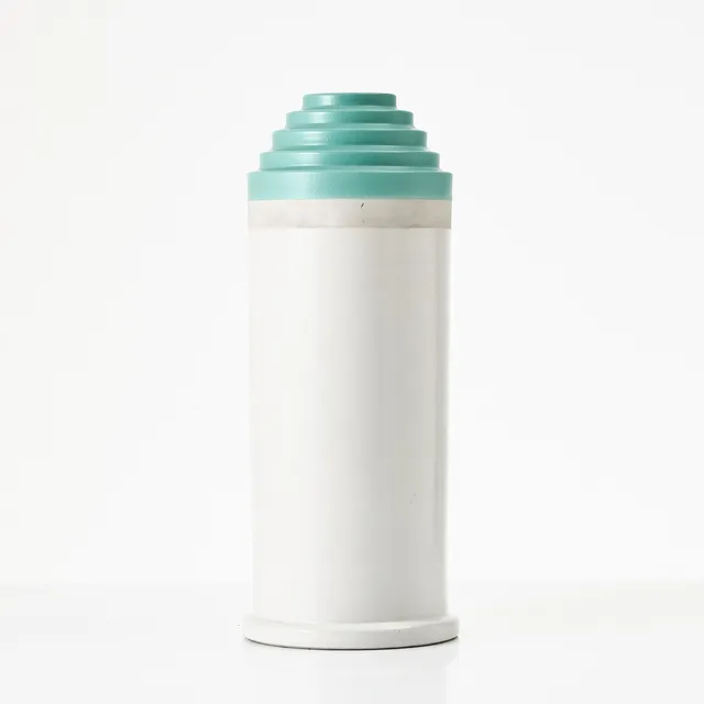 ETTORE SOTTSASS. (Italien, 1917–2007). Vas, stengods, daterad -91, trappformad mynning, Bitossi, Italien.