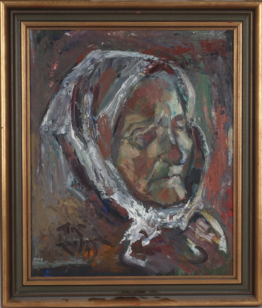 RUNE SIGVARD. "Tina", olja på pannå, signerad. — Paintings — Stadsauktion Sundsvall
