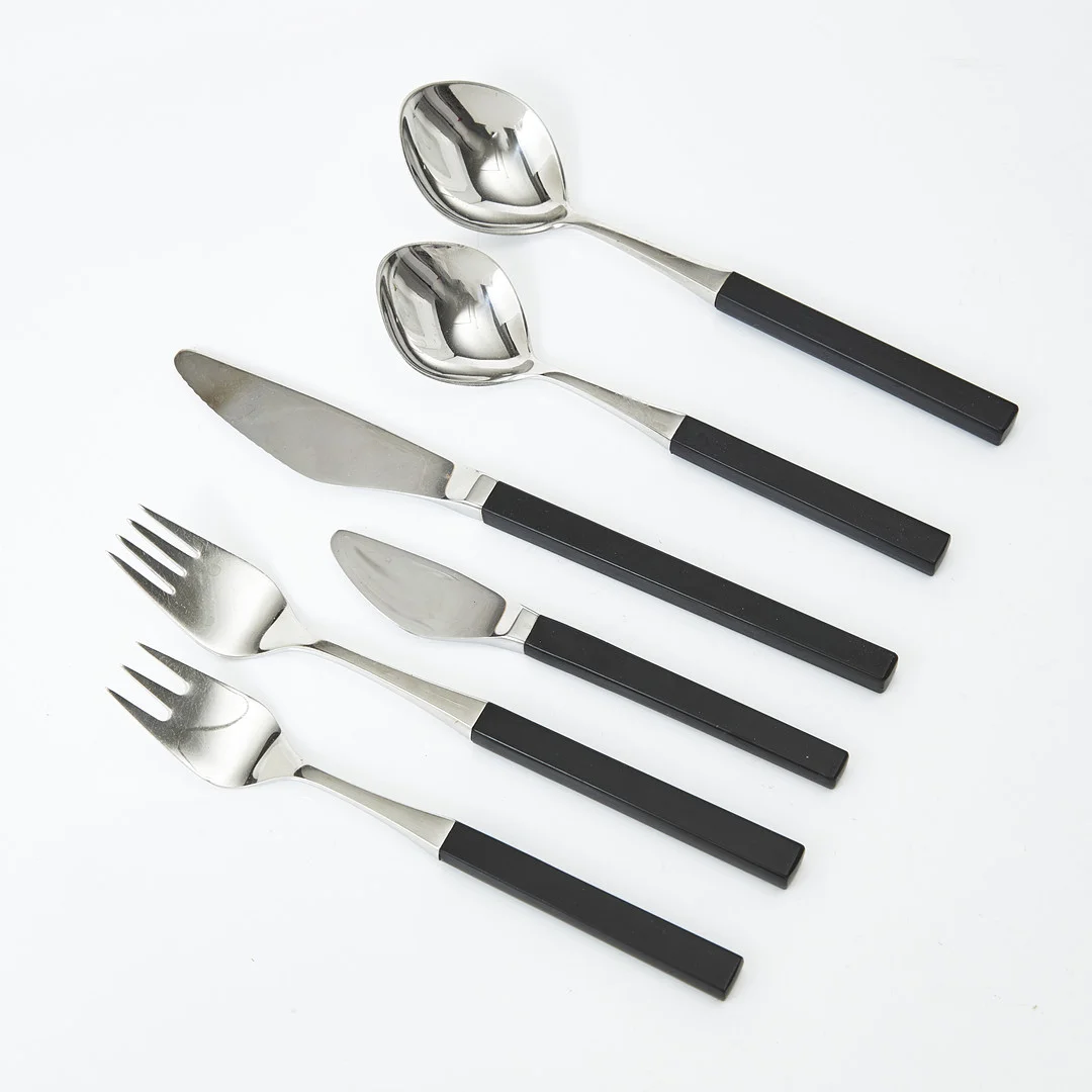 TIAS ECKHOFF. Bestick, modell "Opus", blad i rostfritt stål, 78 delar, Lundtofte Danmark. — Miscellaneous — Stockholms Auktionsverk Magasin 5