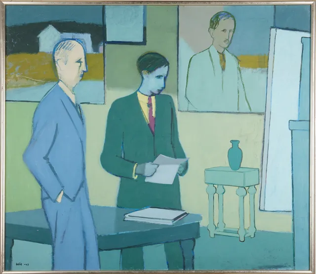 WILHELM WIK (1897-1987). Vernissage, olja på duk, 103 x 115 cm.