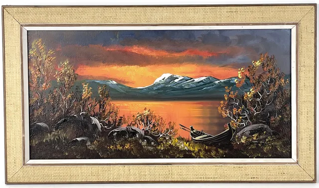 OKÄND KONSTNÄR. Fjällandskap, olja på duk.