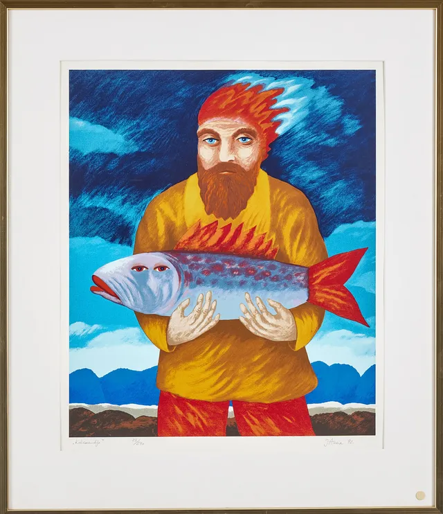 JÜRI ARRAK. "Kalakandja" färgserigrafi.