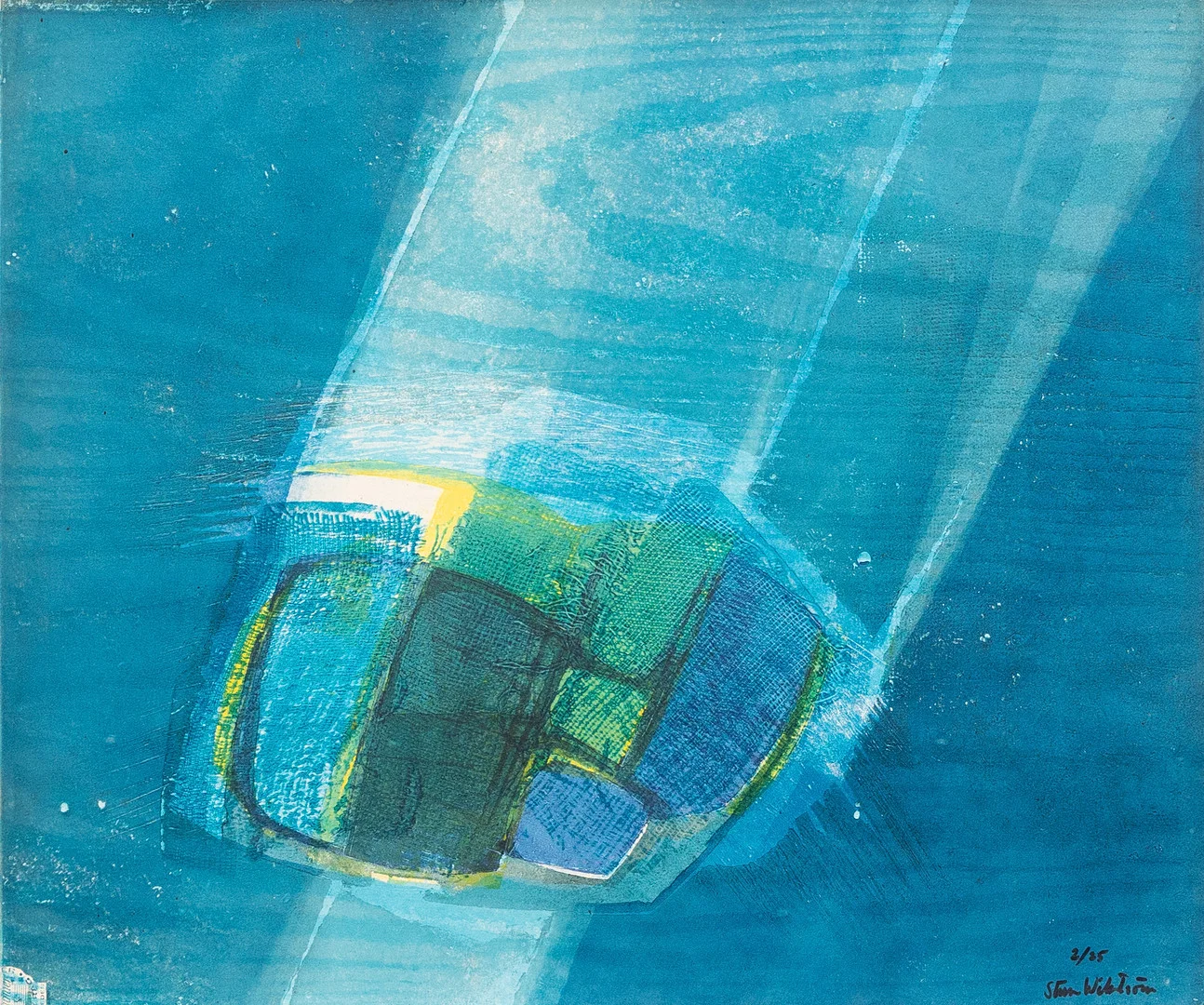 STURE WIKSTRÖM (1921-1993). Komposition, litografi nr 2/25 signerad. — Engravings & Prints — Garpenhus Auktioner
