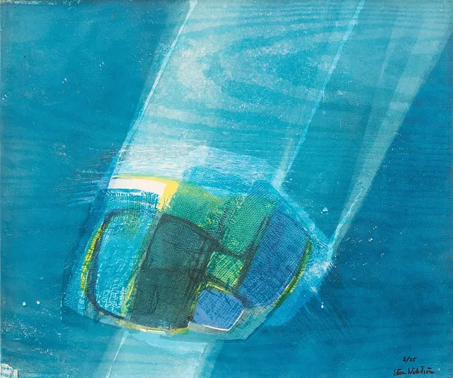STURE WIKSTRÖM (1921-1993). Komposition, litografi nr 2/25 signerad.