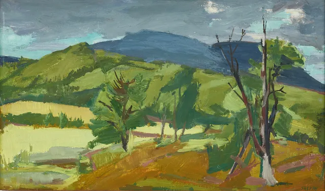 HERMANN TALVIK (1906-1984): Fjällandskap, signerad Talvik, olja på pannå.