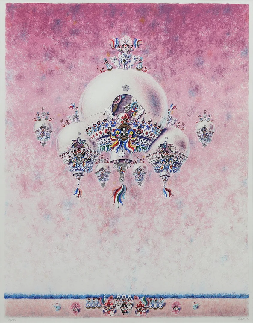 KJELL RINGI SÖRENSEN (1939-2010). Kompisition, litografi nr 170/190, signerad. — Engravings & Prints — Garpenhus Auktioner