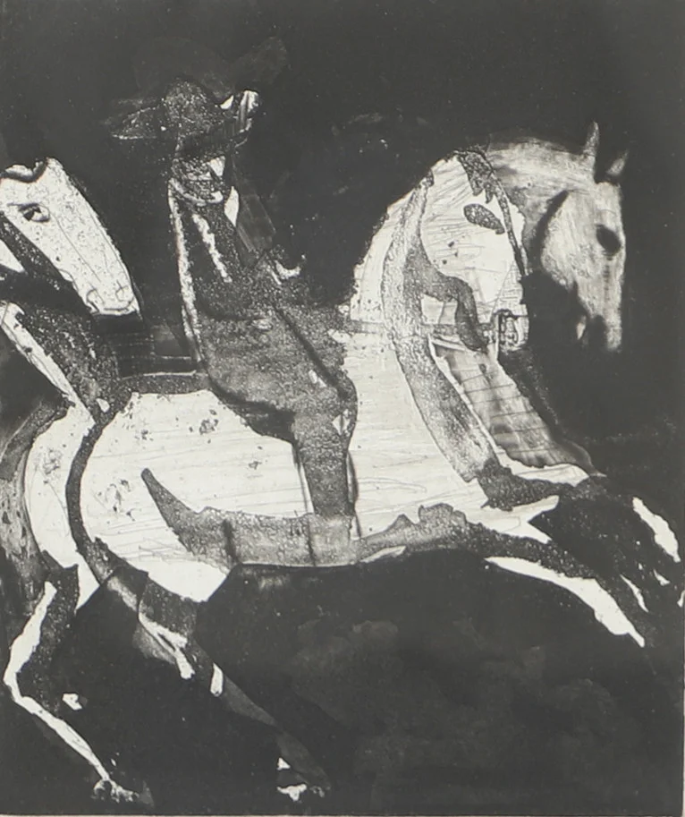 LENNART ROSENSOHN. Ryttare, etsning, signerad Rosensohn. — Engravings & Prints — Helsingborgs Auktionskammare
