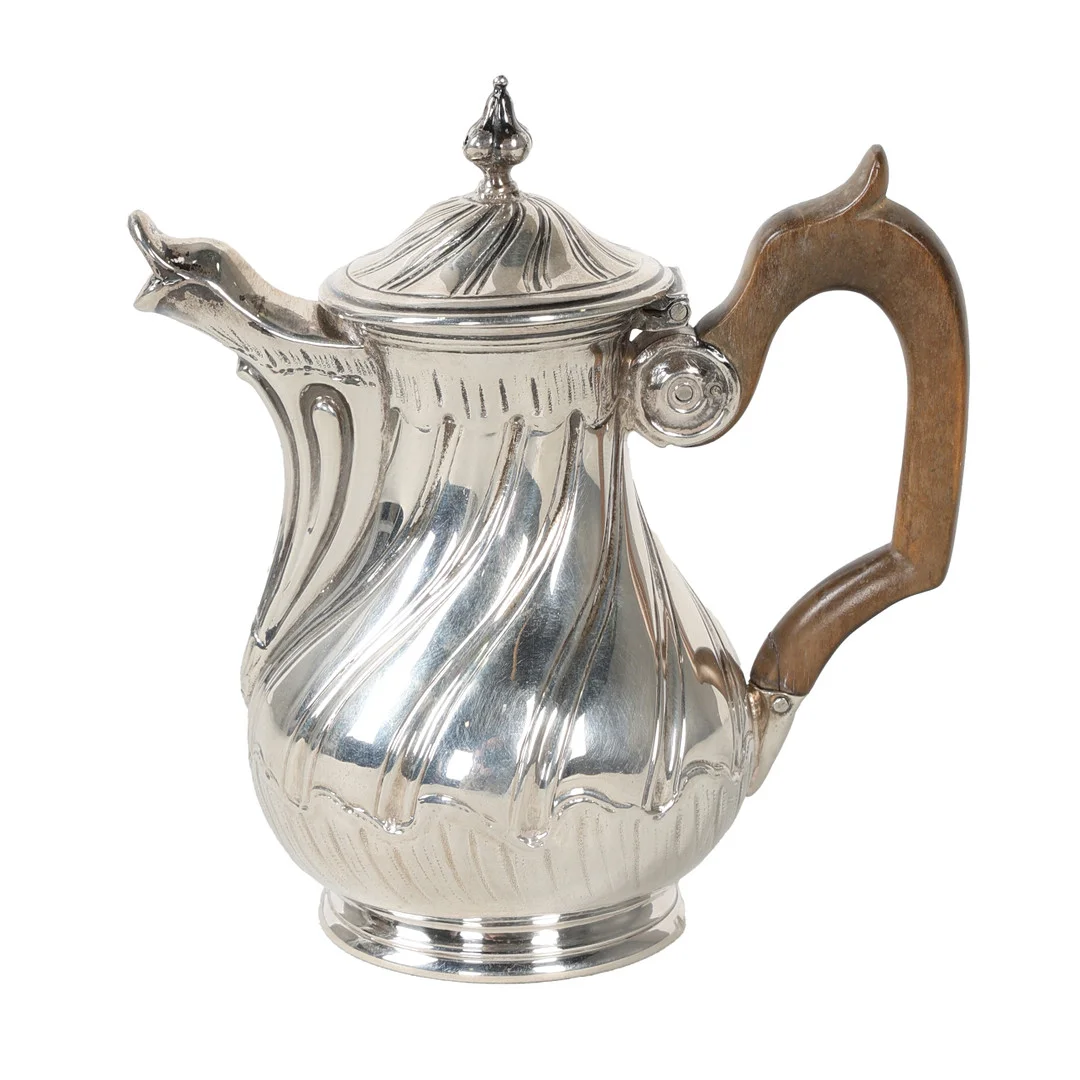 A FRENCH SILVER MINIATURE CHOCOLATE POT. — Silver — Bishop & Miller