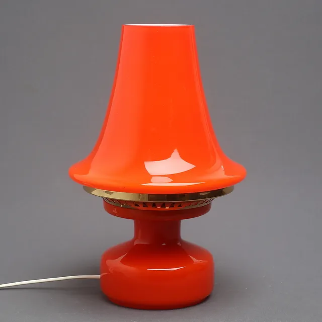 BORDSLAMPA, glas, mässing, "B 124", Hans-Agne Jakobsson, etikettmärkt.