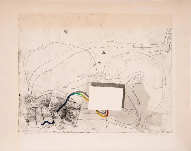 PER GUNNAR THELANDER. Färgetsning, signerad, epreuve d'artiste, löst blad.