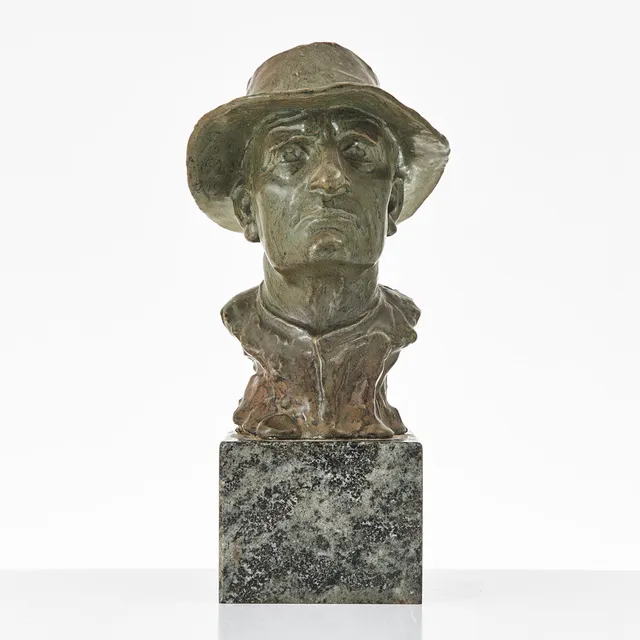 OTTO STRANDMAN (1871-1960). "Gruvkarl", starkeldsgods.