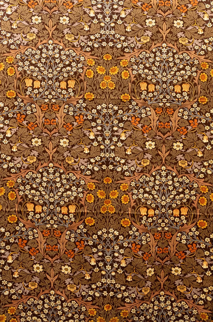 WILLIAM MORRIS. Gardinlängder, 4 st våder, Blackthorne, 1970/80-tal. — Textiles — Auktionshuset Kolonn