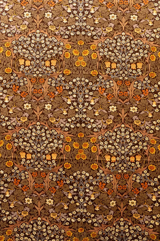 WILLIAM MORRIS. Gardinlängder, 4 st våder, Blackthorne, 1970/80-tal.