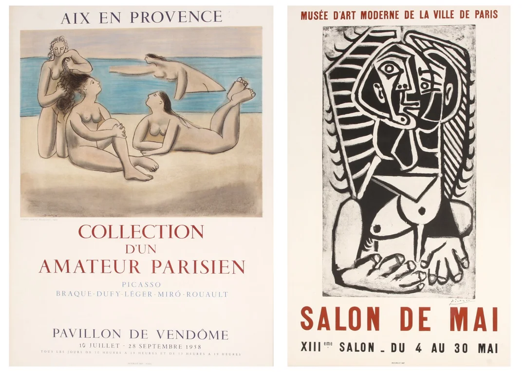 Pablo Picasso (after). Vintage, lithographic exhibition posters — Paintings and sculptures/Prints and photography — Lauritz